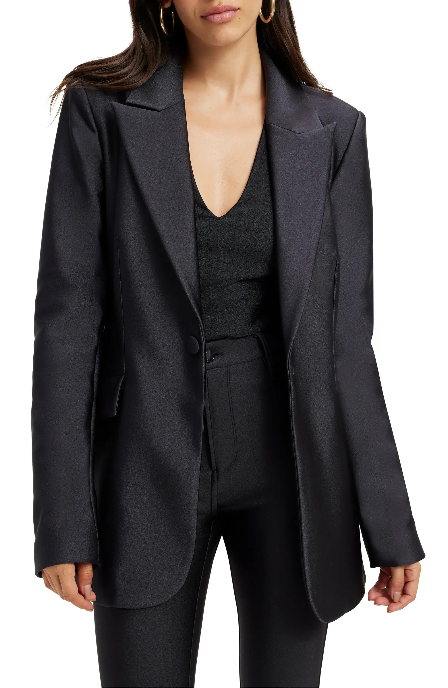 High Shine Compression Sculpted Blazer | Nordstrom