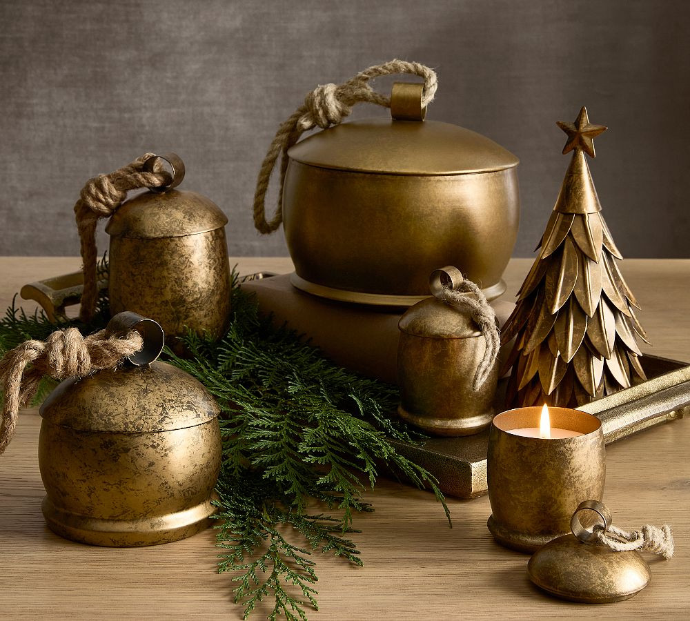 St. Jude Vintage Bell Candle - Winter Spruce | Pottery Barn (US)