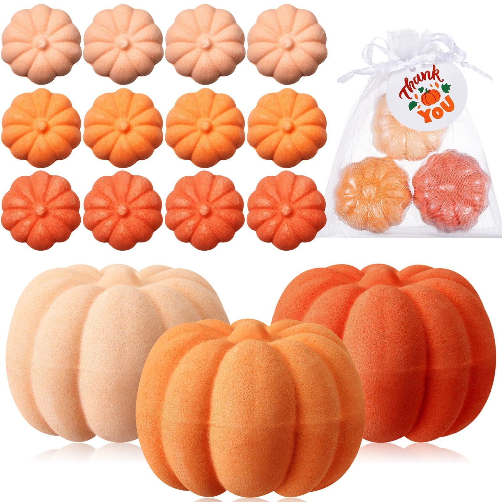 Lounsweer 12 Pcs Little Pumpkin Baby Shower Favors Thanksgiving Fall Pumpkin Bath Bombs Bridal Sh... | Amazon (US)