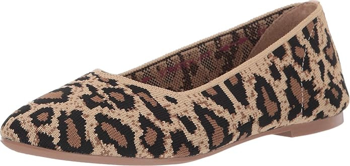 Skechers Women's Cleo - Claw-Some - Leopard Print Engineered Knit Skimmer | Amazon (US)