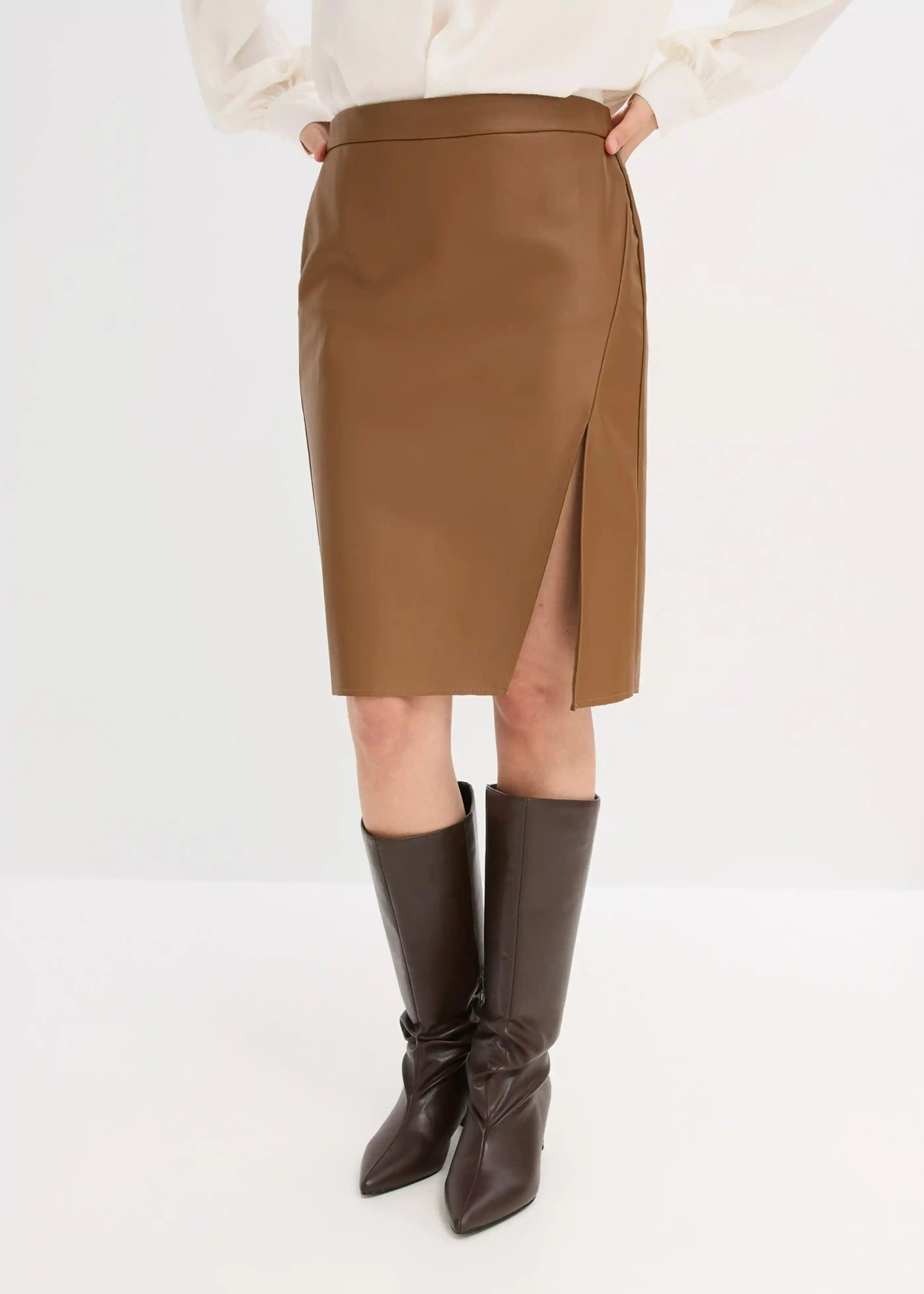 Bleistiftrock aus Lederimitat | Bonprix DE