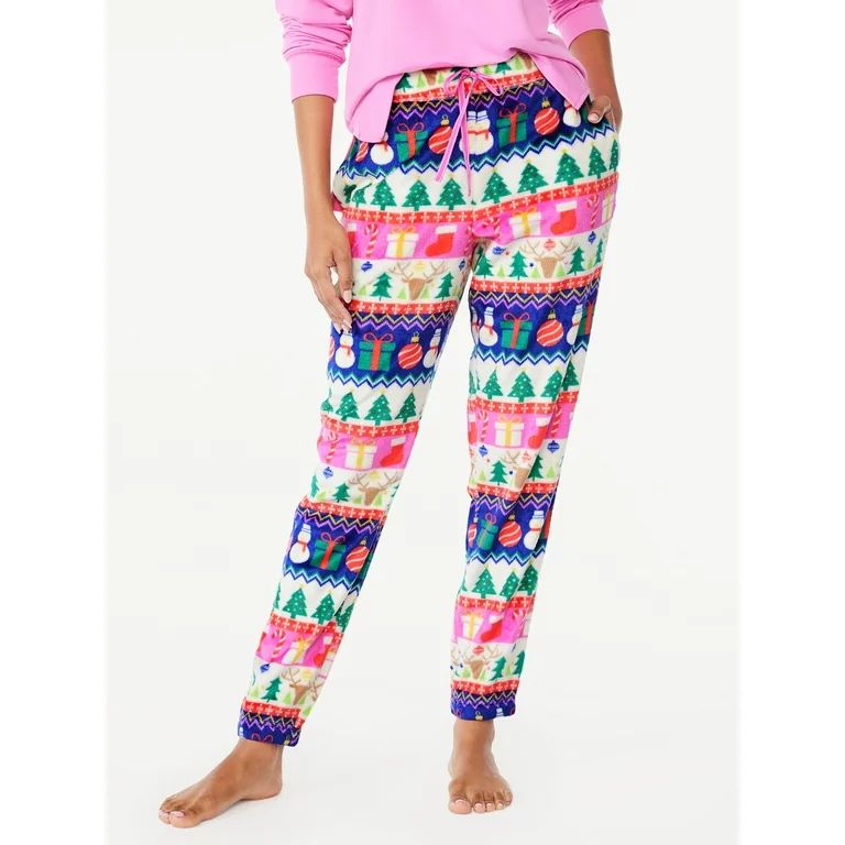 Joyspun Women's Plush Fleece Sleep Joggers, Sizes XS to 3X | Walmart (US)