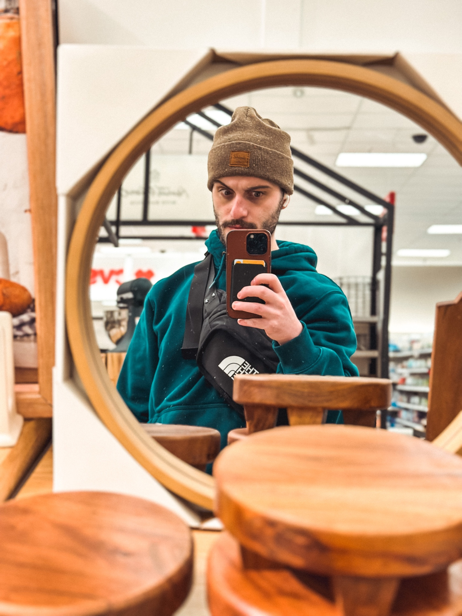 Hey it’s me. Standing in front of this small round mirror by the Hearth and Hand collection at Target. This would go perfectly in those weird small wall areas that are too small for a picture for too big to ignore. Adds visual interest while also reflecting light and making any space look bigger. 

#LTKFind #LTKmens #LTKhome