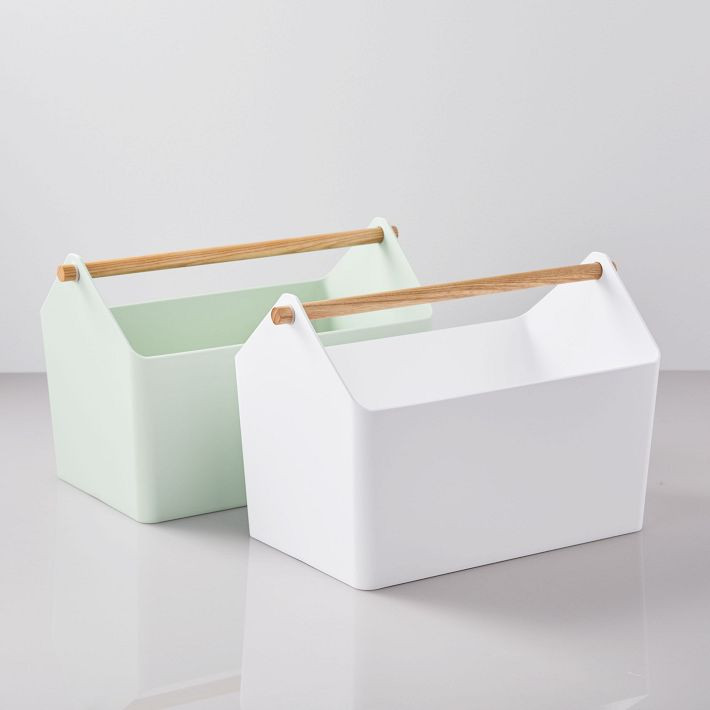 Yamazaki Wood Handle Storage Caddy | West Elm (US)