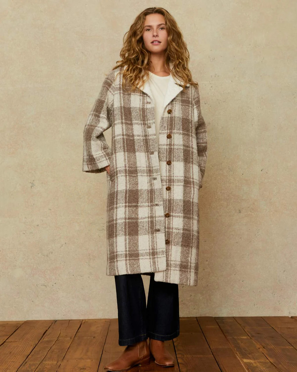 The Eleanor Coat | Oat Plaid | Christy Dawn