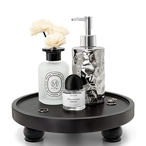 Modern Round Wood Riser for Home decor - Farmhouse Pedestal Stand for Bathroom Decor & Kitchen Si... | Amazon (US)