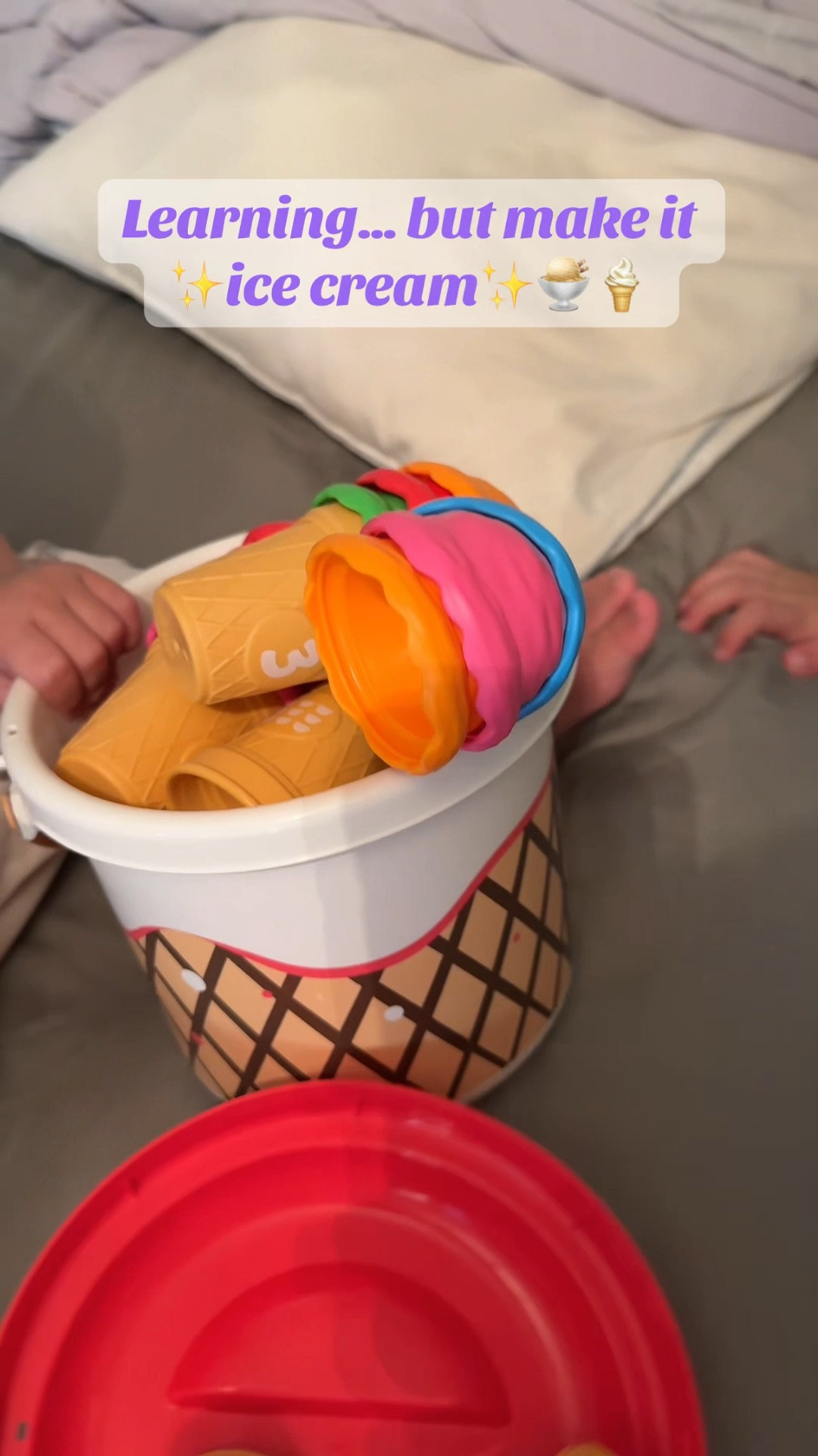 Simple toys really are the best.
He thinks he’s just playing with ice cream… but he’s practicing counting, matching, and fine motor skills at the same time 🍦
And anything that keeps him focused this long is a win for me 🙌
@joycattoys 

#toddleractivities #momlife #learningthroughplay #sahmmom #toyrotation
#CapCut 