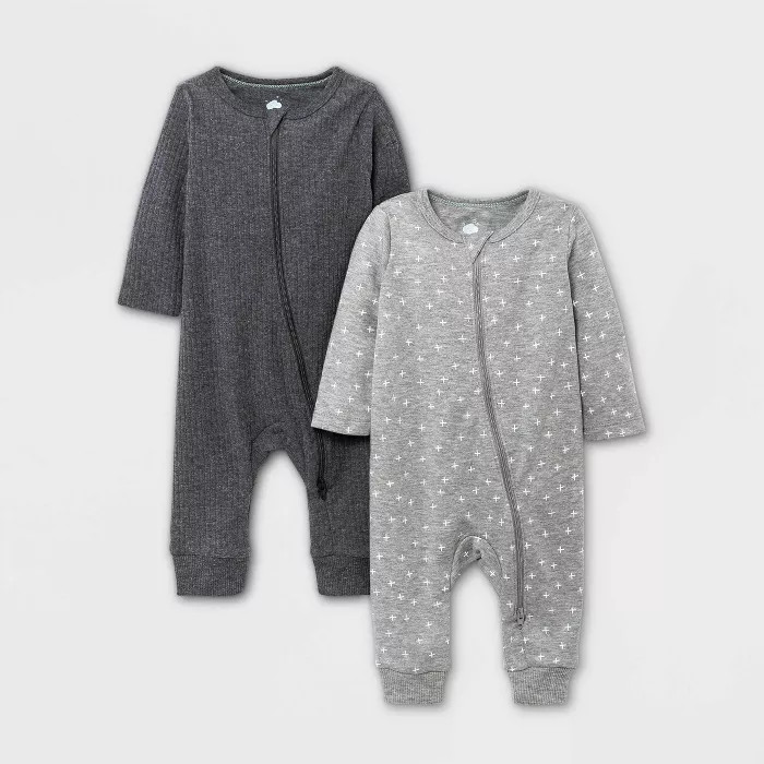 Baby 2pk Coveralls - Cloud Island™ Black/White | Target