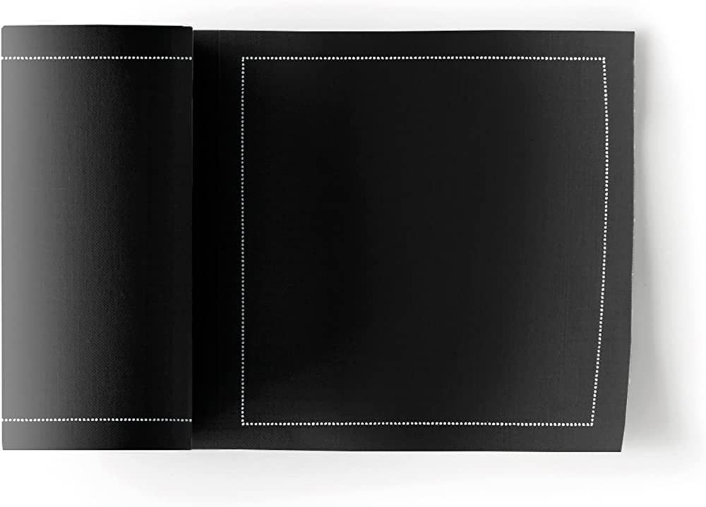 Cotton Cocktail Napkin - 4.3 x 4.3 in - 50 units per roll - Black | Amazon (US)