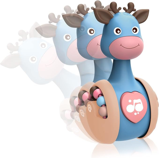 Amazon.com: Tinabless Roly Poly Baby Toys, Cute Giraffe Tummy Time Toys for Newborns 3-12 Month B... | Amazon (US)