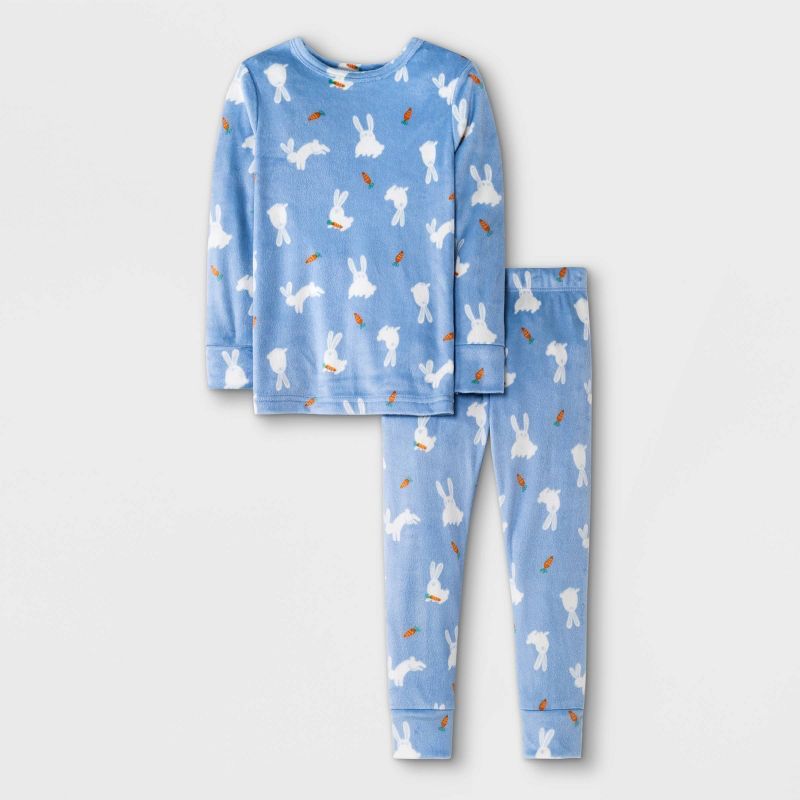Toddler 2pc Rabbit Snug Fit Pajama Set - Cat & Jack™ Blue | Target