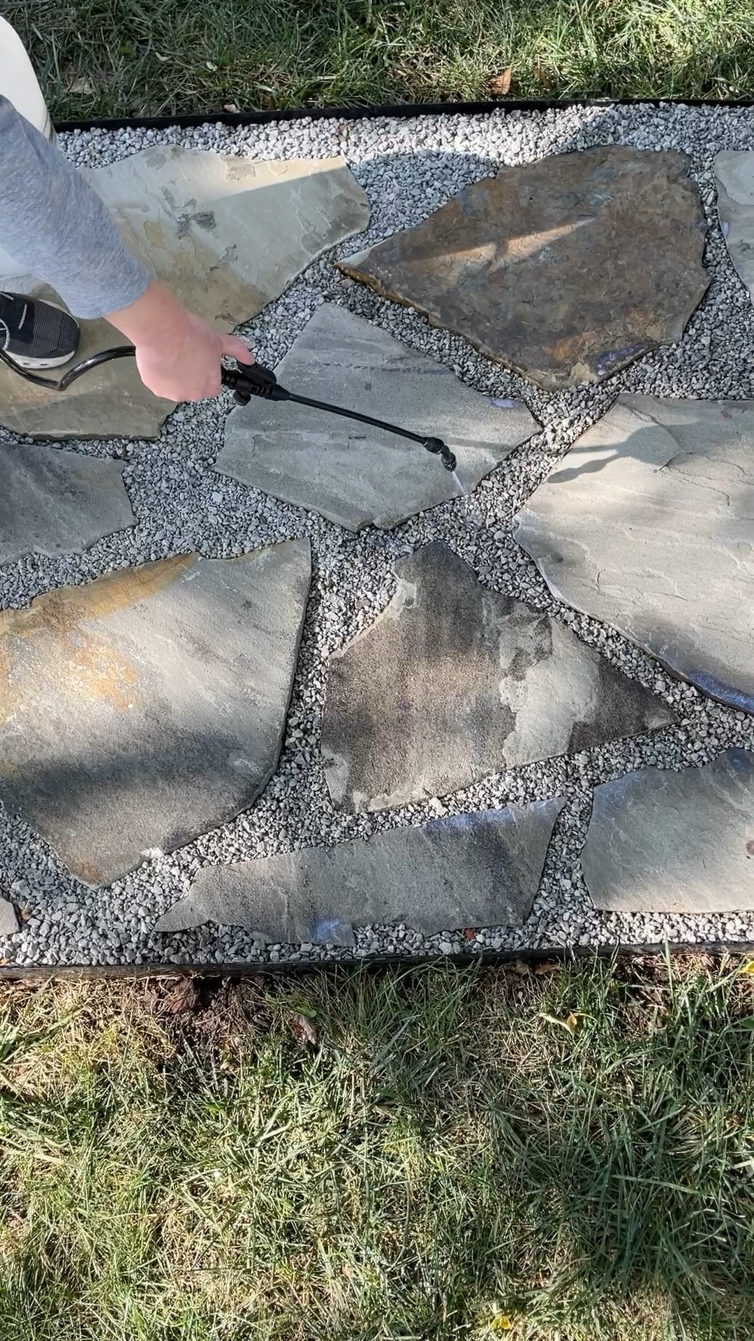 The mulch glue we used to keep our limestone chips from scattering across our flagstone path. We needed about 3 gallons. #mulchglue #peagravelglue #flagstonepath

#LTKhome