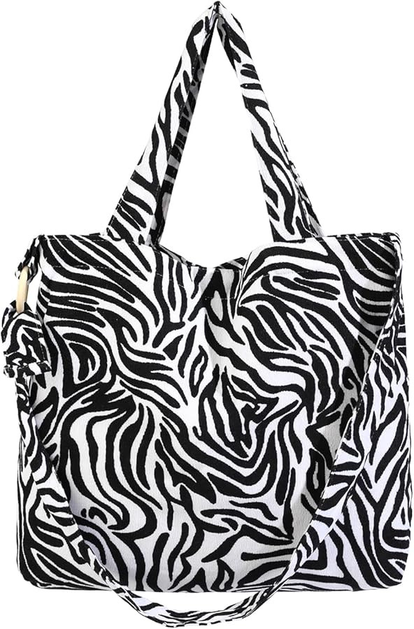 Corduroy Tote Bag for Women Large Shoulder Bag with Canvas Lining Inner Pocket Cute Crossbody bag... | Amazon (US)