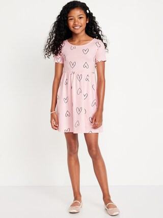 Printed Fit and Flare Dress for Girls | Old Navy (US)