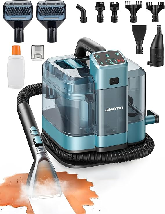 Steam Carpet Cleaner Machine with Hot/Cold Water & Steam Wash, Multifunctional Spot Cleaner, 20Kp... | Amazon (US)