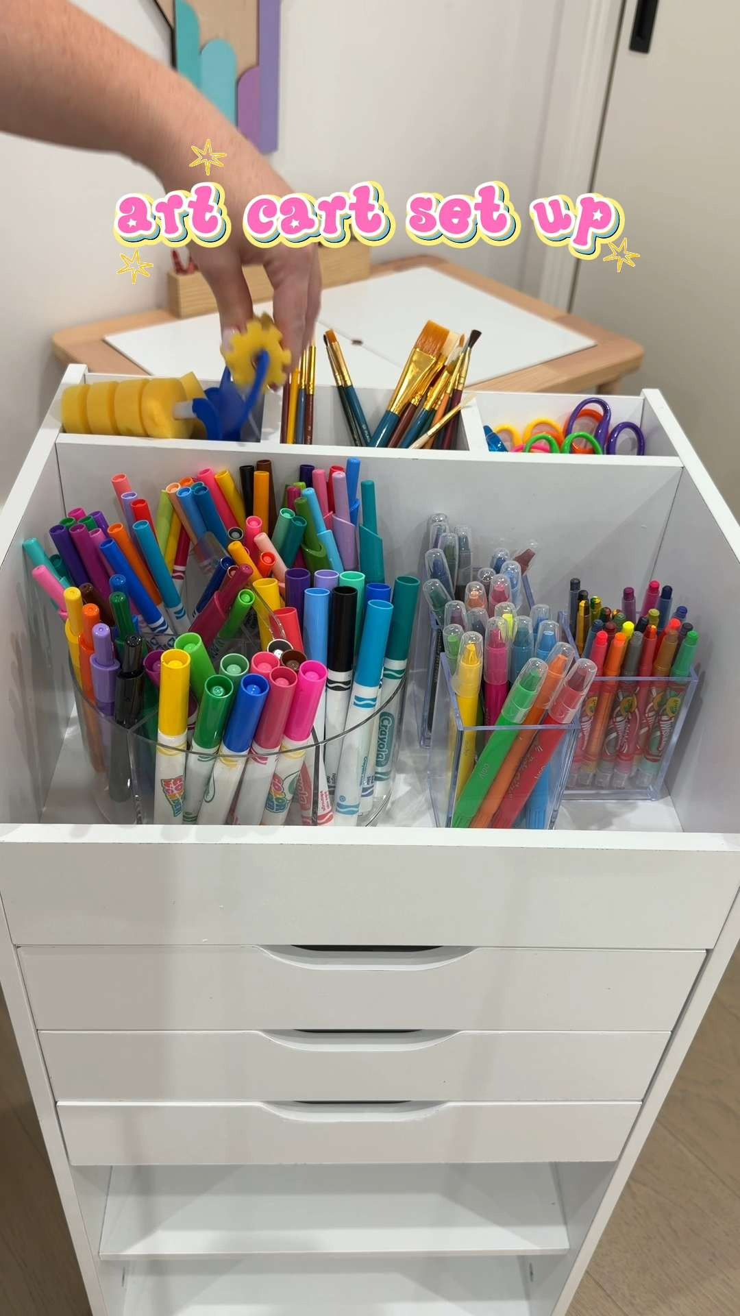 Art cart set up! 

 #LTKmomlife #LTKKids