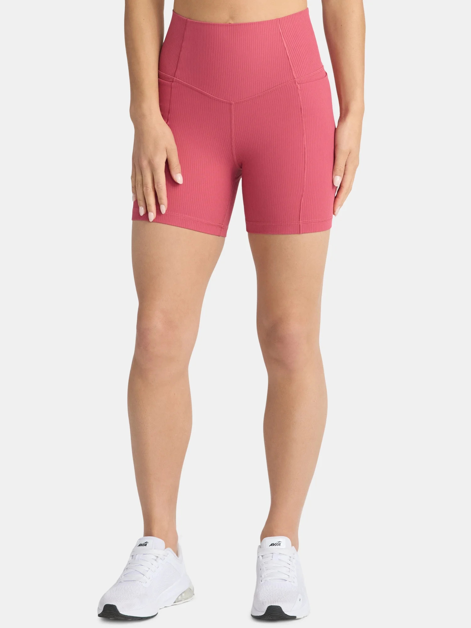 Avia Women's and Women's Plus Ribbed SoftSculpt Bike Shorts, Sizes XS-4X - Walmart.com | Walmart (US)