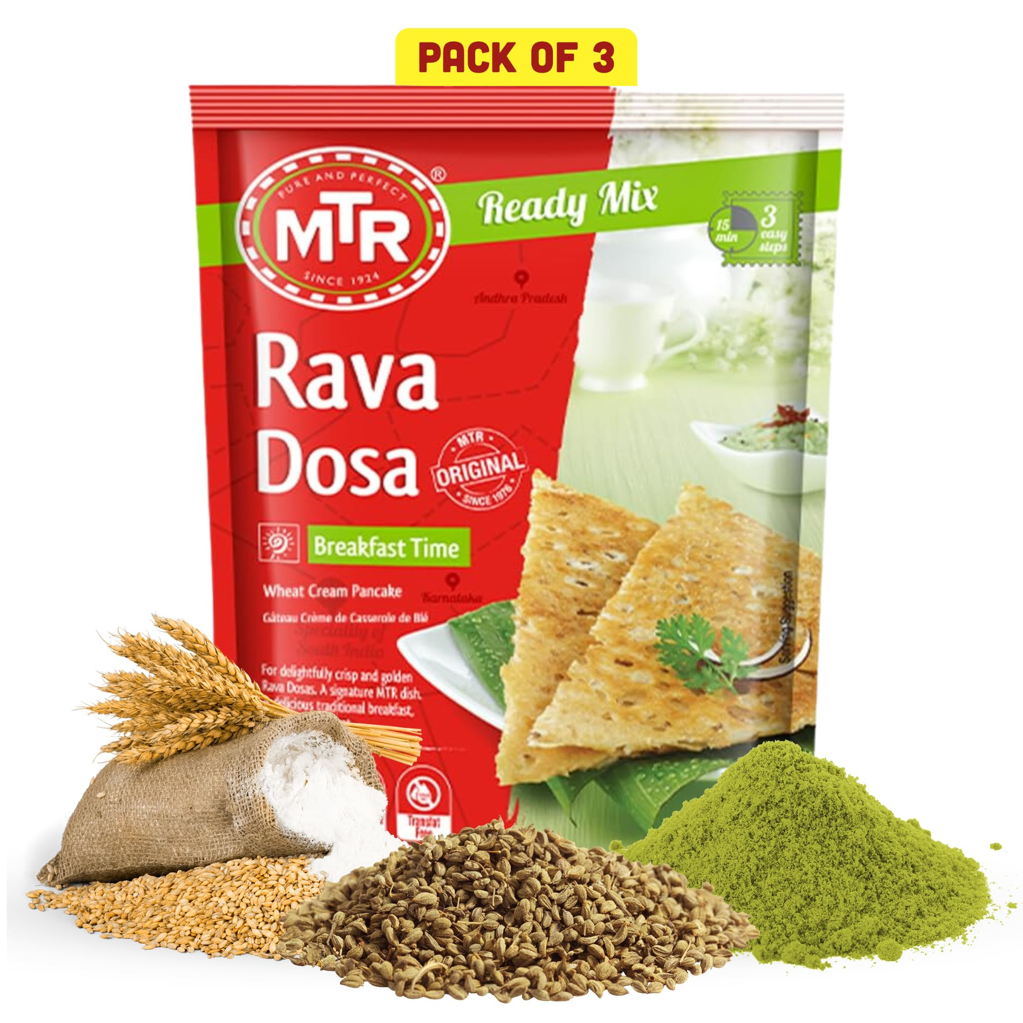 MTR Instant Rava Dosa Mix - Ready to Cook Authentic Indian Breakfast, Lunch, Dinner or Snack Meal... | Amazon (US)
