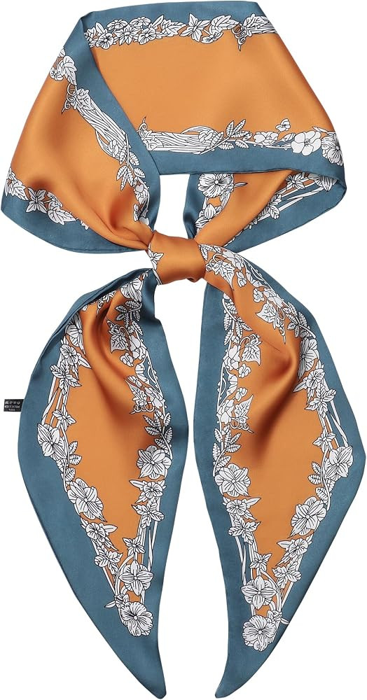 AWAYTR Silk Feeling Hair Scarf for Women Long Satin Headscarf Hair Wrap Long Fashion Neck Scarves... | Amazon (US)