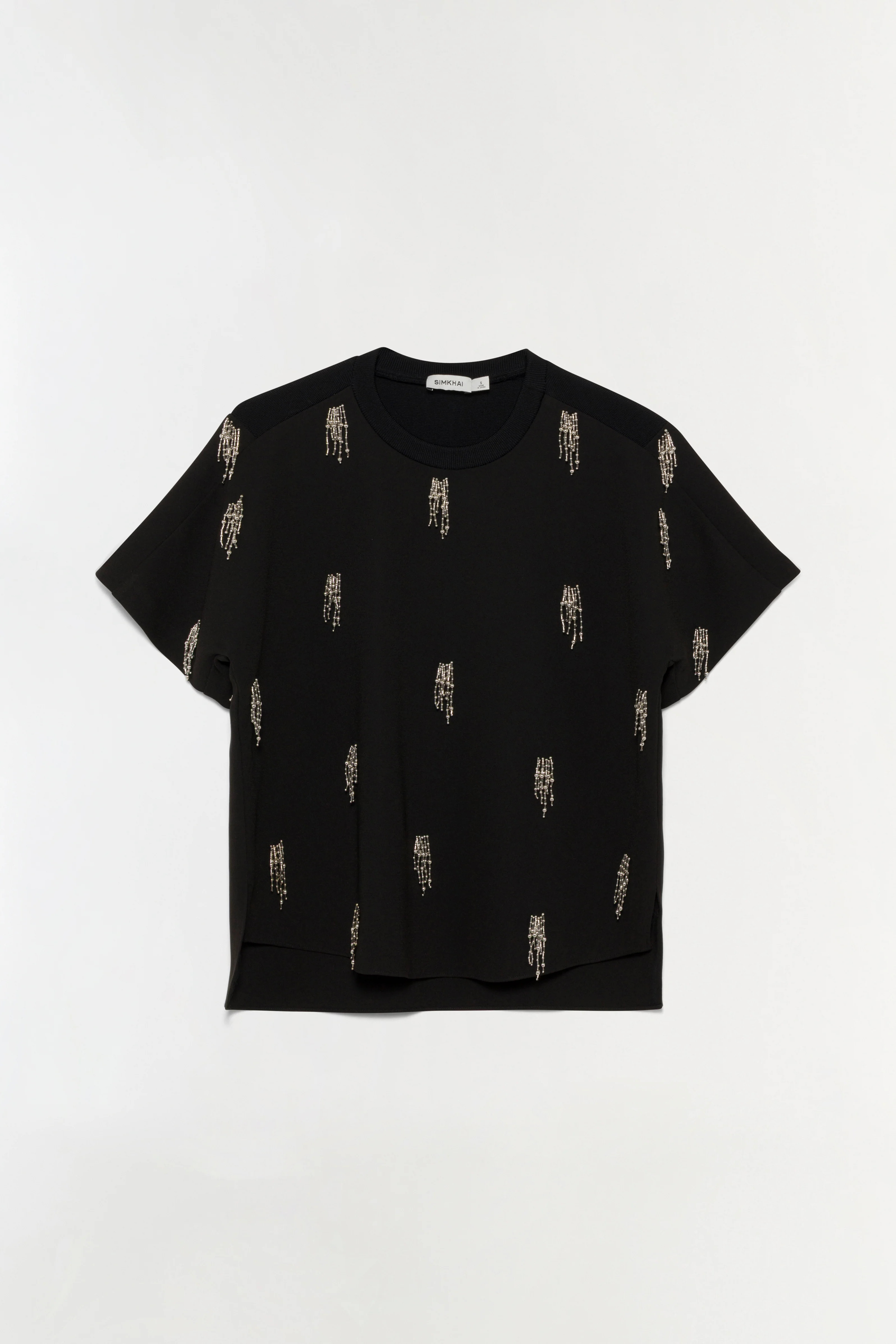 SIMKHAI Women's Abelia Embellished Top in Black, Size XS | Simkhai