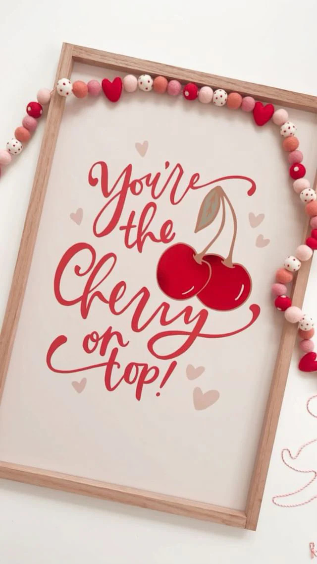 Framable Valentine Prints | Framable Art | The Letter Vee