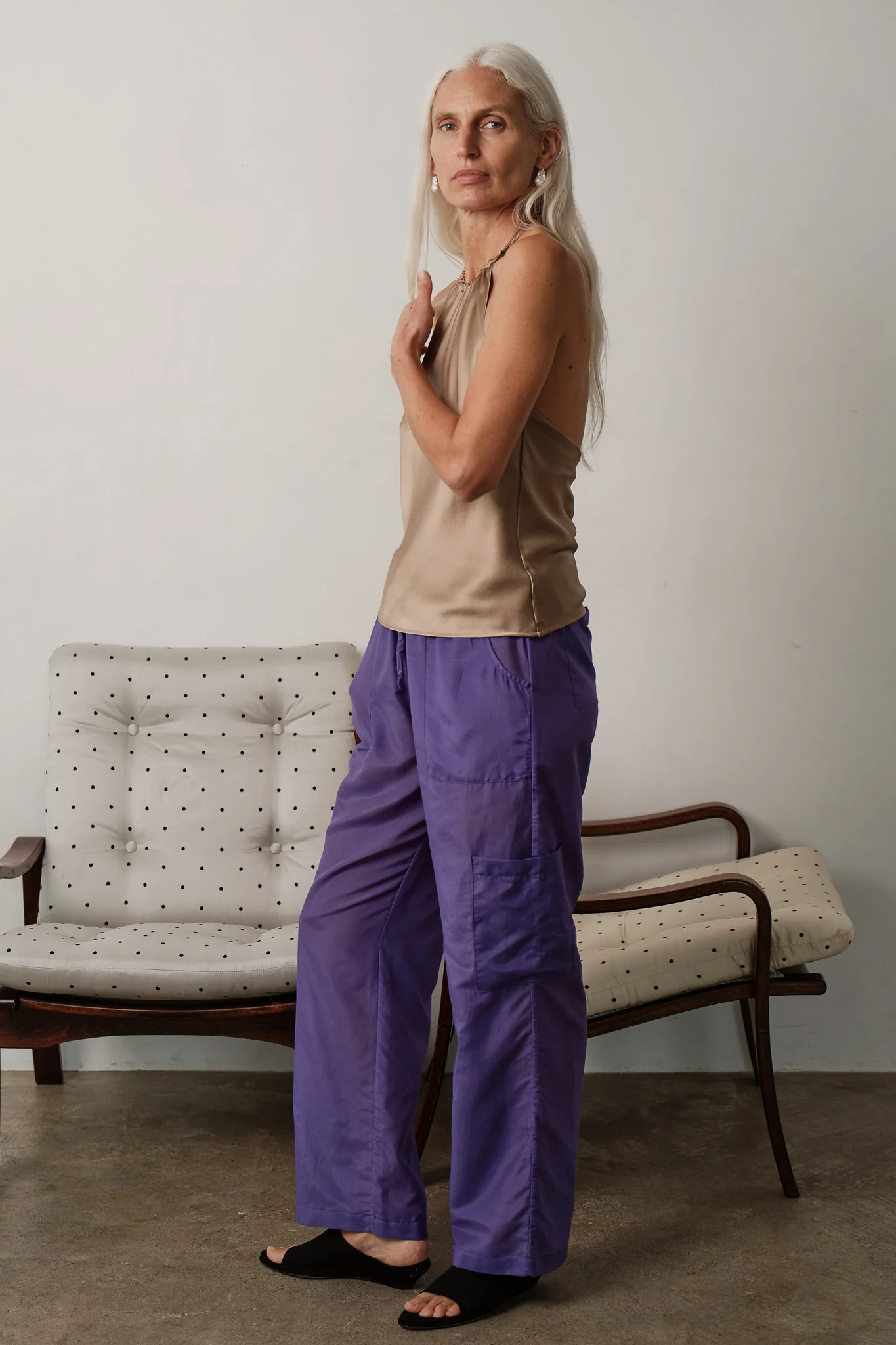 Iris Silk Cotton Sheer Cargo Pant \u2013 DONNI. | Silk Cotton Blend | DONNI.