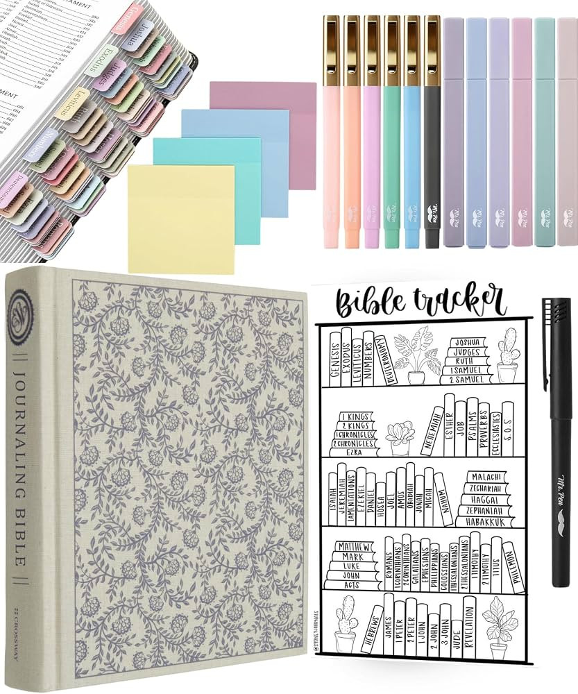 Mr. Pen – ESV Journaling Bible, Bible Journaling Study Gift Set for Women, Note Taking Bible, 5... | Amazon (US)