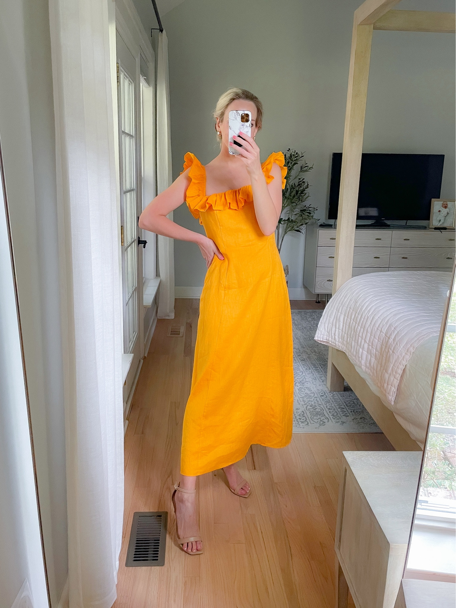 chinese dress ladies Women White Linen Summer Wedding Guest Dress 3473# – Xiaolizi