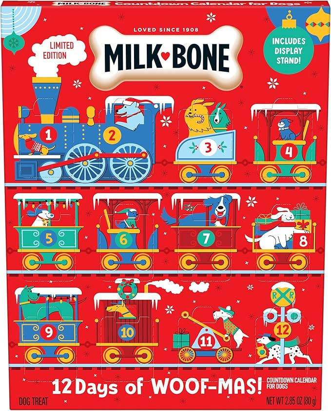 Milk-Bone Holiday 12 Day Treat Calendar, 2.85 oz Box | Amazon (US)
