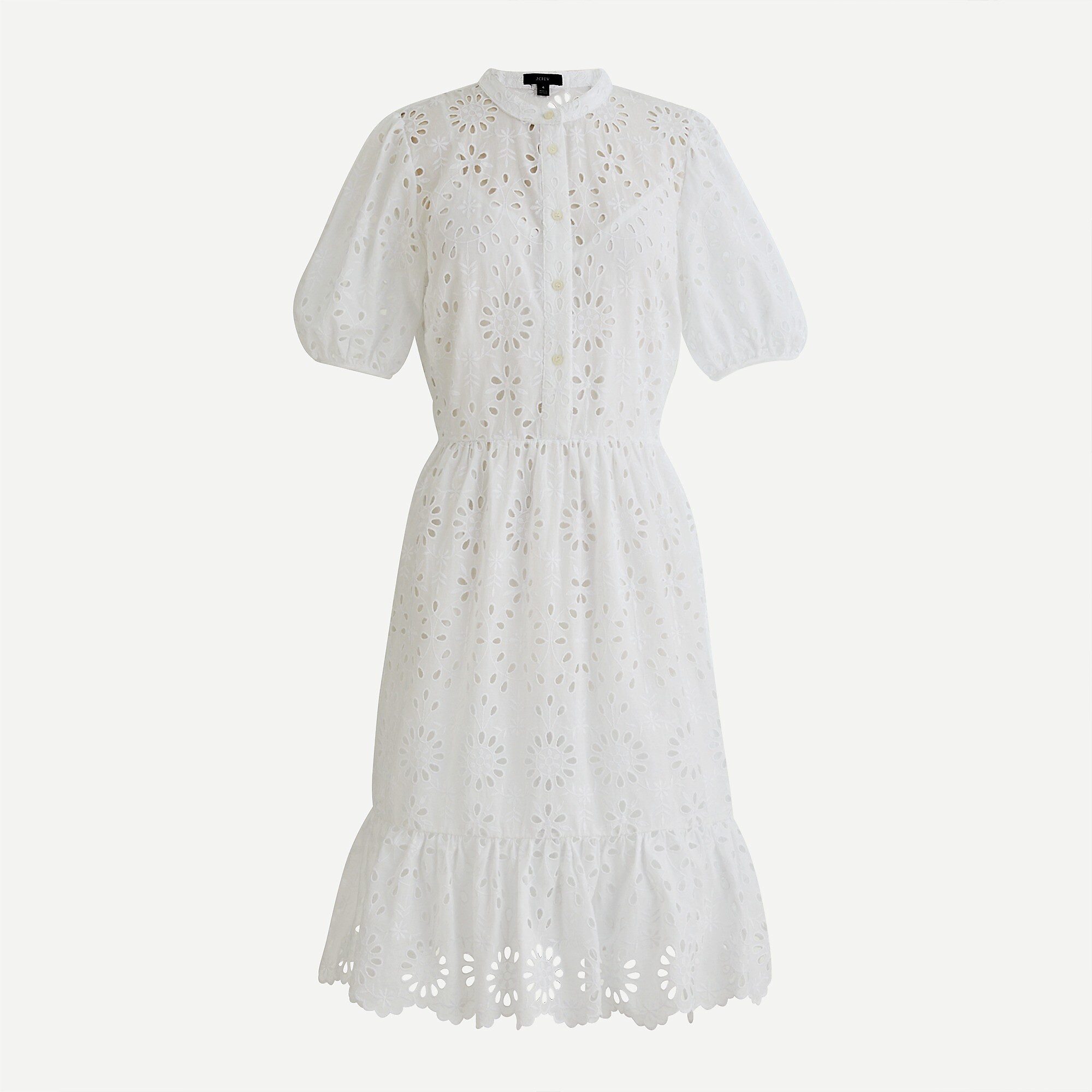 Puff-sleeve eyelet dress | J. Crew US