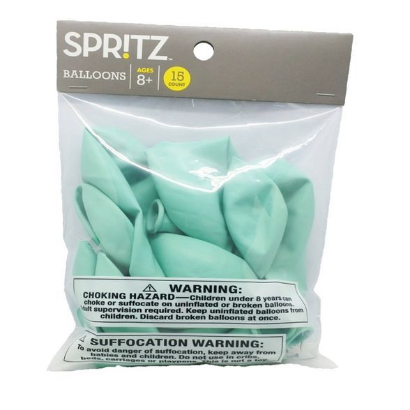 15ct Mint Green Balloons - Spritz&#8482; | Target