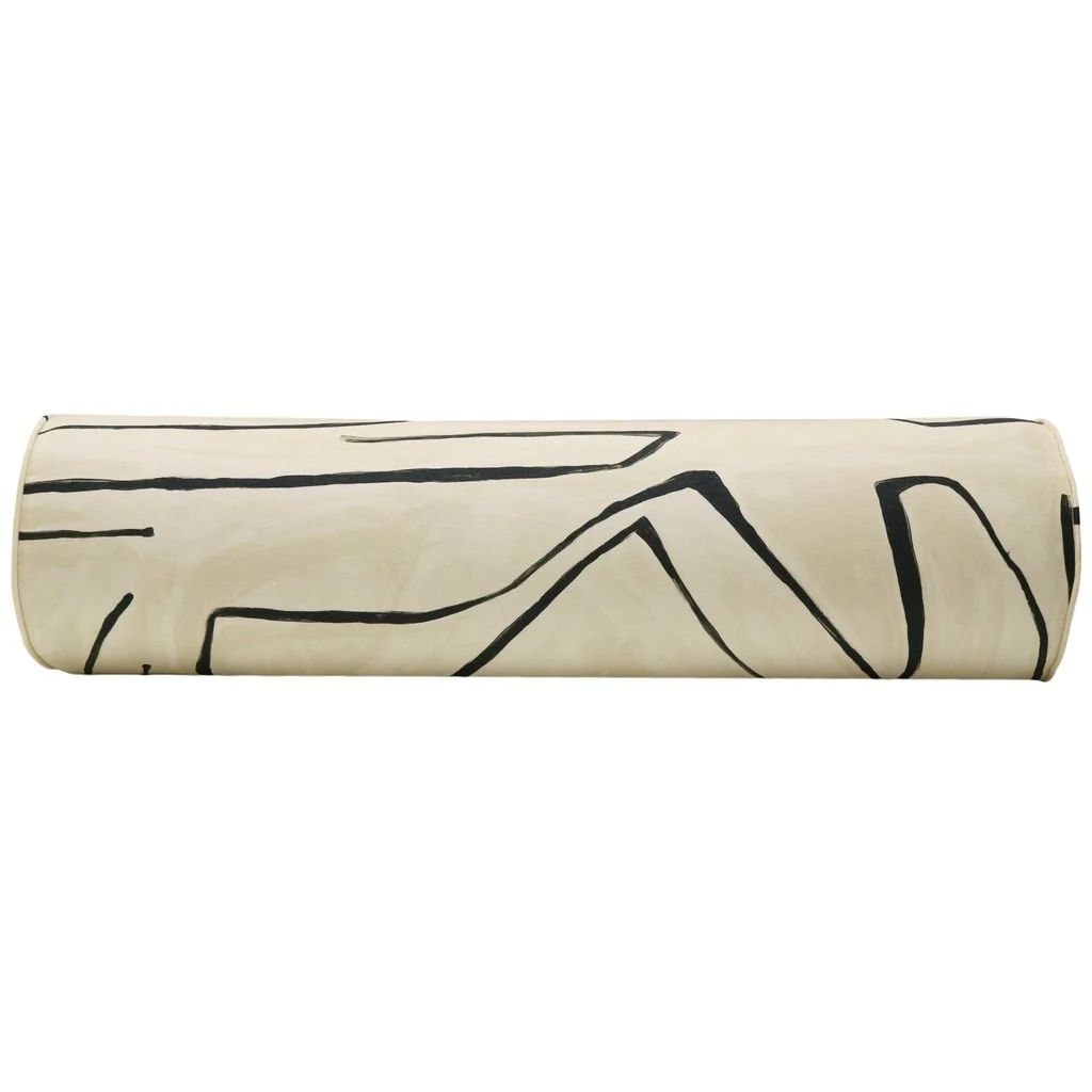 THE BOLSTER GRAFFITO LINEN/ ONYX PILLOW | CC and Mike The Shop