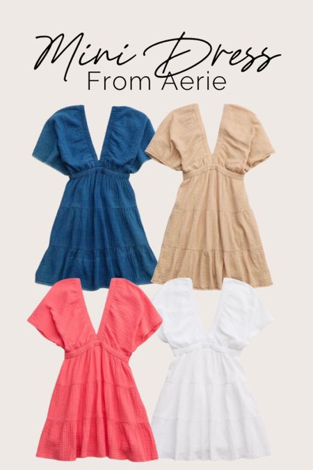 Beautiful summer mini dress from aerie!! ✨☀️ perfect for a pool party or any summer outing and it’s on sale right now!!🥰

#LTKsalealert #LTKSeasonal #LTKfindsunder50