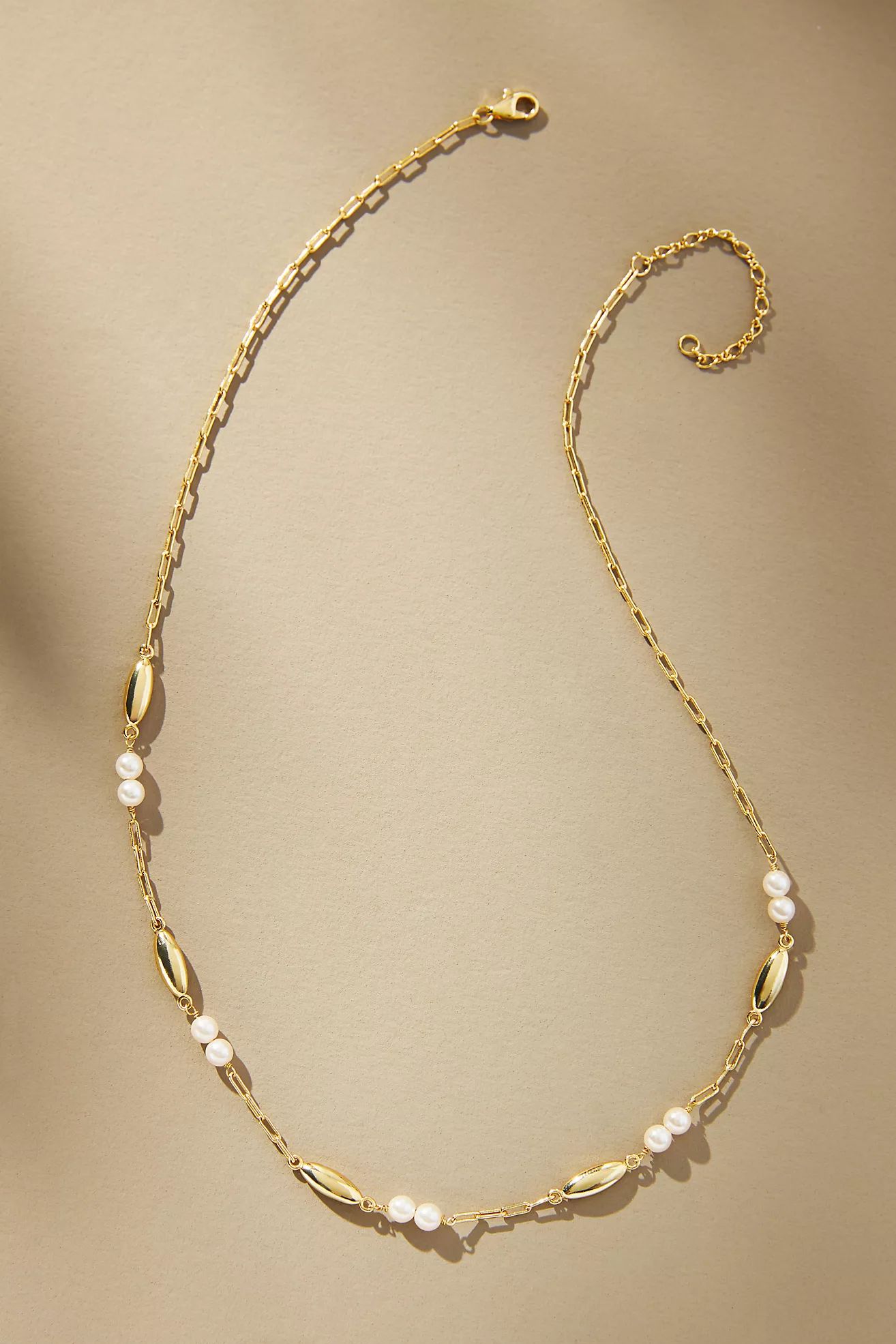 Double Pearl Delicate Necklace | Anthropologie (US)