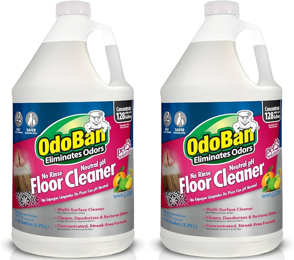 OdoBan Pet Solutions No Rinse Neutral pH Floor Cleaner Concentrate, Made in the USA, Splash O' Ci... | Amazon (US)