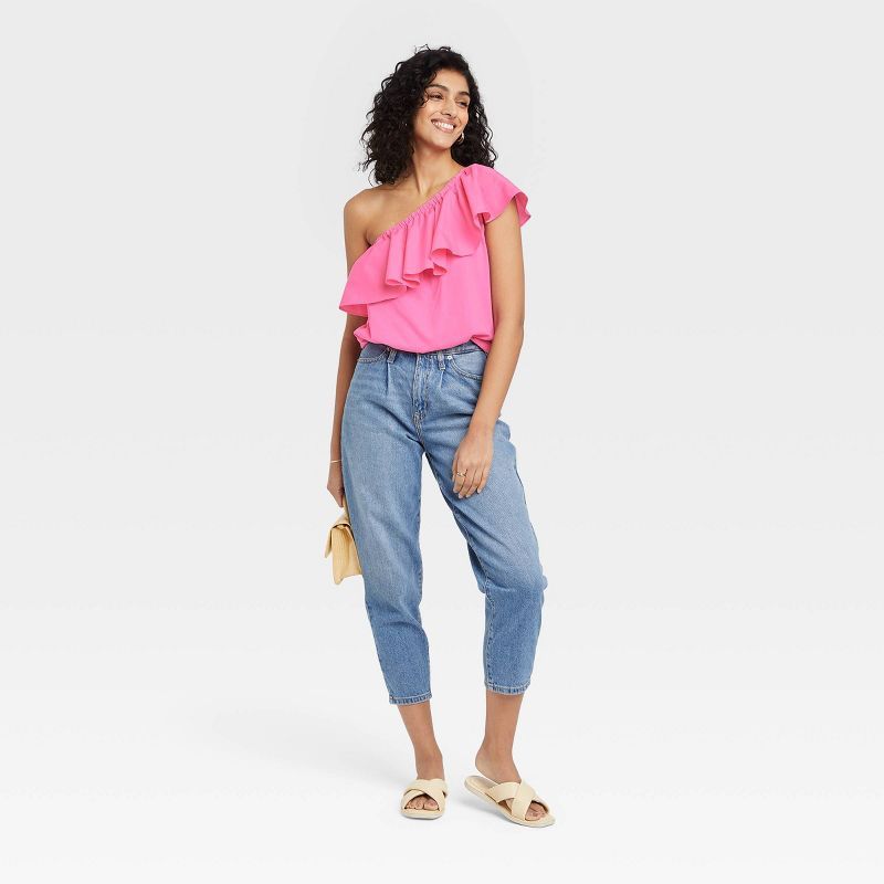 Women's One Shoulder Ruffle Top - A New Day™ | Target