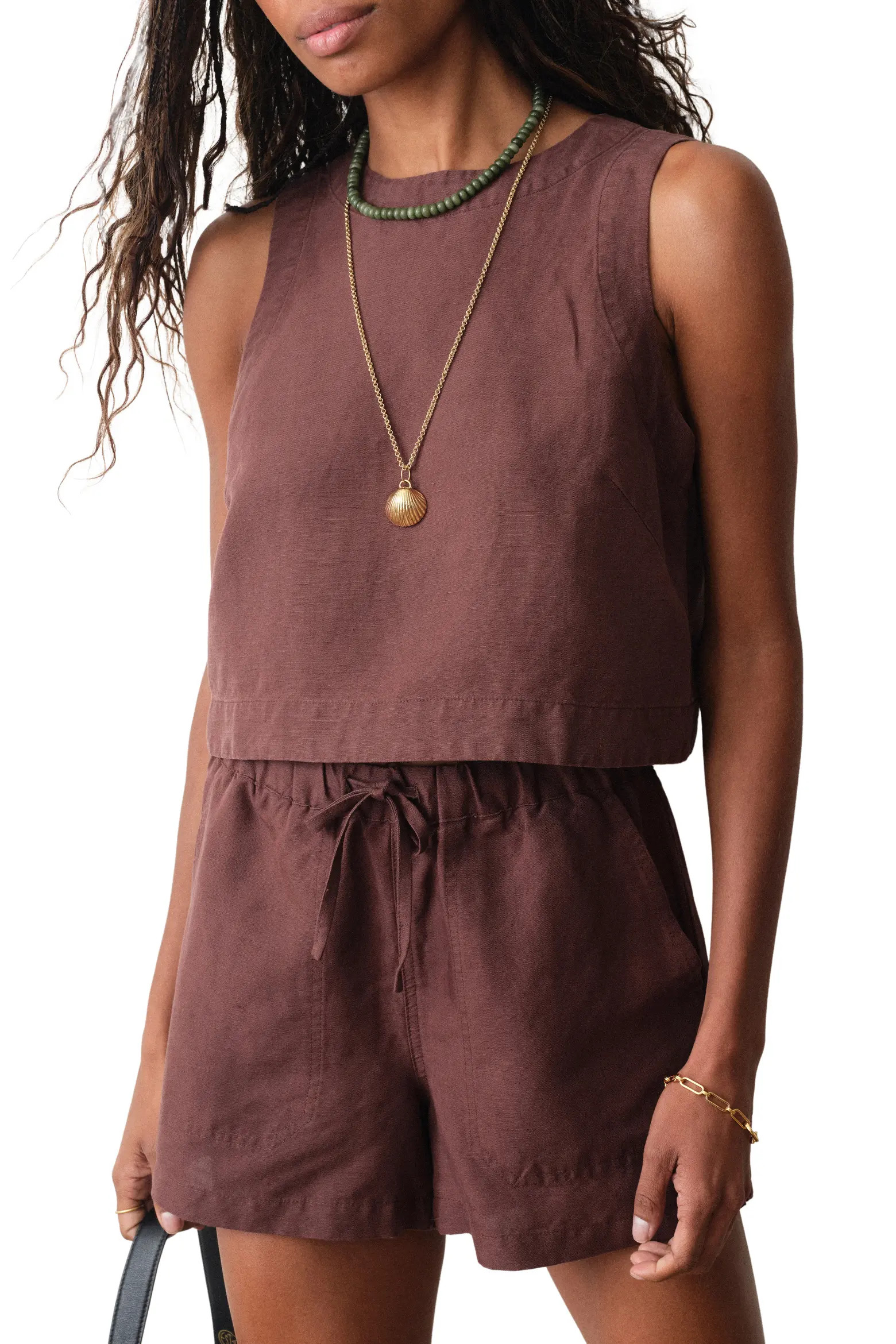 Quinn Sleeveless Linen Blend Crop Top (Women) | Nordstrom | Nordstrom