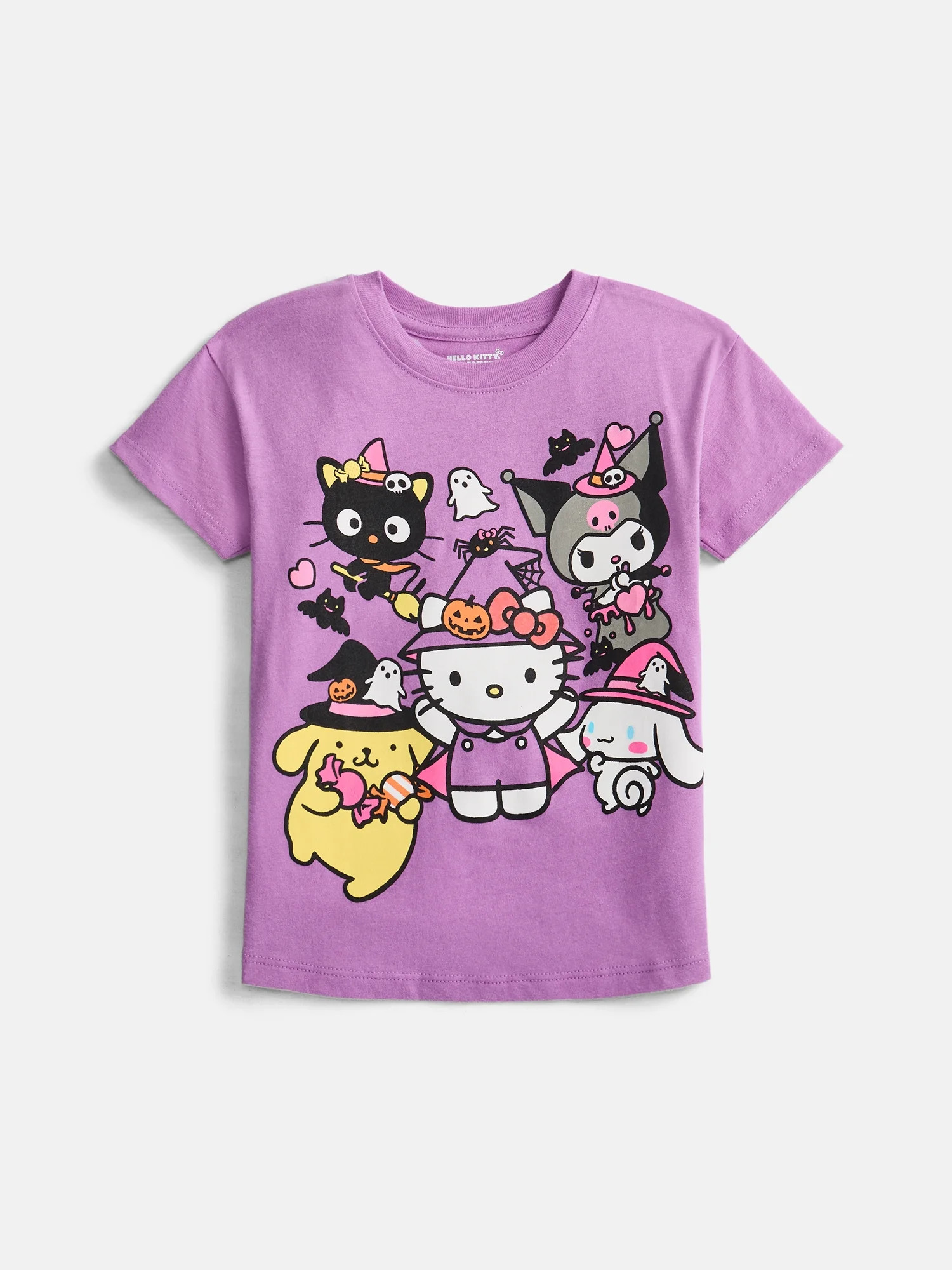Hello Kitty Toddler Girls Halloween Crewneck Tee with Short Sleeves, Sizes 12M-5T | Walmart (US)