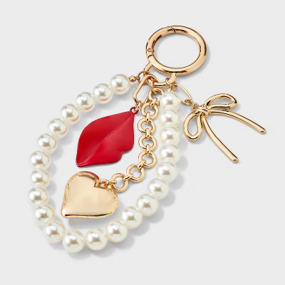 Heart Kiss & Bow Bag Charm - A New Day™ | Target