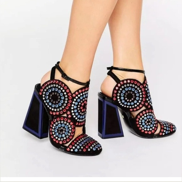 KAT MACONIE Frida Multicolor Studded Embellished  Heels - Size 8.5 | Poshmark