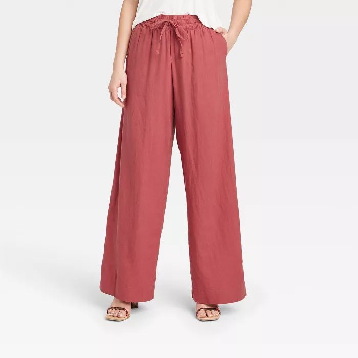 Women's Mid-Rise Relaxed Fit Pants - A New Day™ | Target