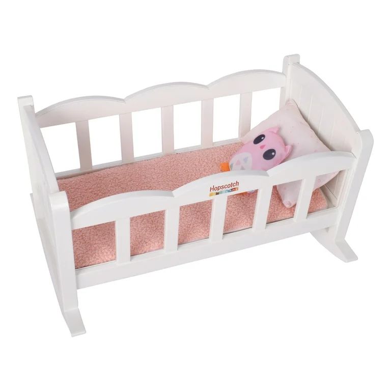 Hopscotch Lane My Baby Doll’s Sweet Dreams Plastic Rocking Crib with 4 Accessories, Children Ag... | Walmart (US)