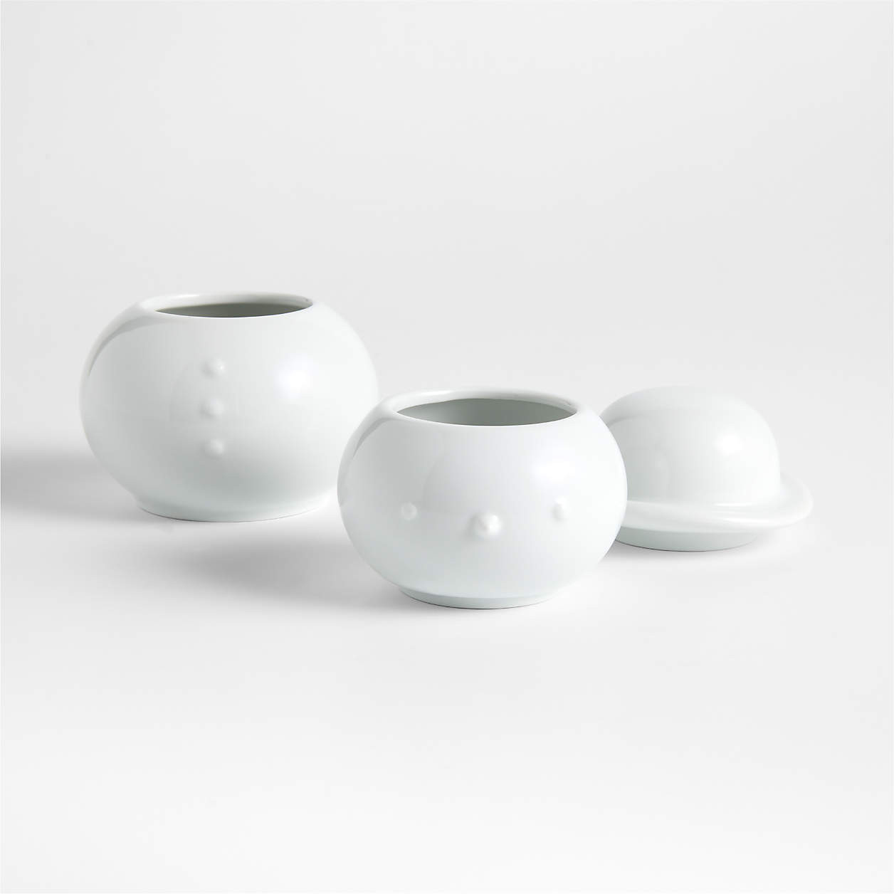 Snowman Stacking Pinch Bowls | Crate & Barrel | Crate & Barrel