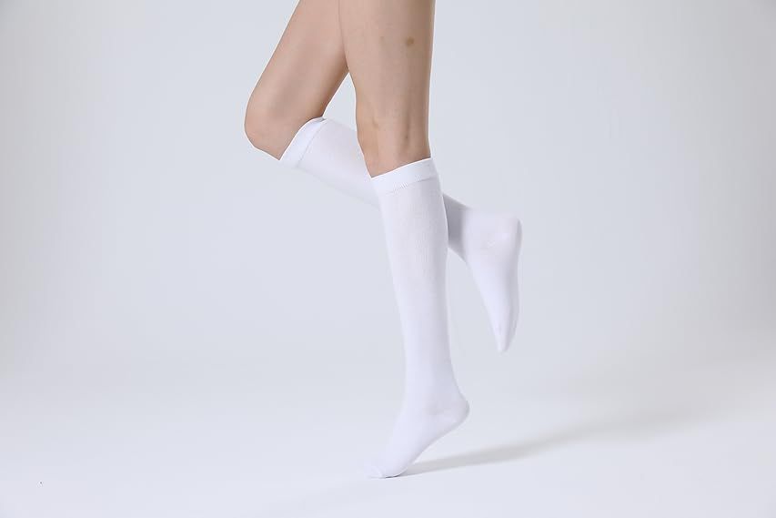 Schoolgirl Tights for Women | White Stockings Opaque Knee-High Costume Roleplay | Amazon (US)