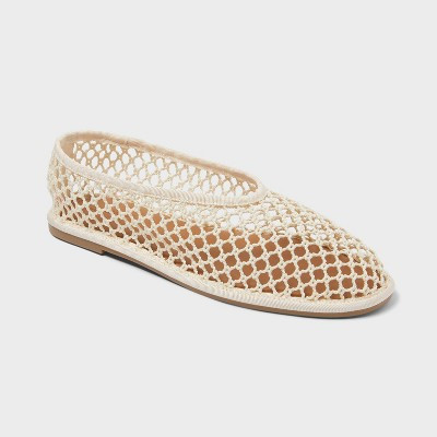 Women’s Esme Stretch Crochet Shoes with Memory Foam Insole - Universal Thread™ Cream 12 | Target