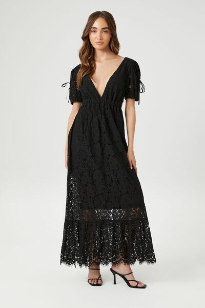 Lace Flounce-Hem Maxi Dress | Forever 21 (US)
