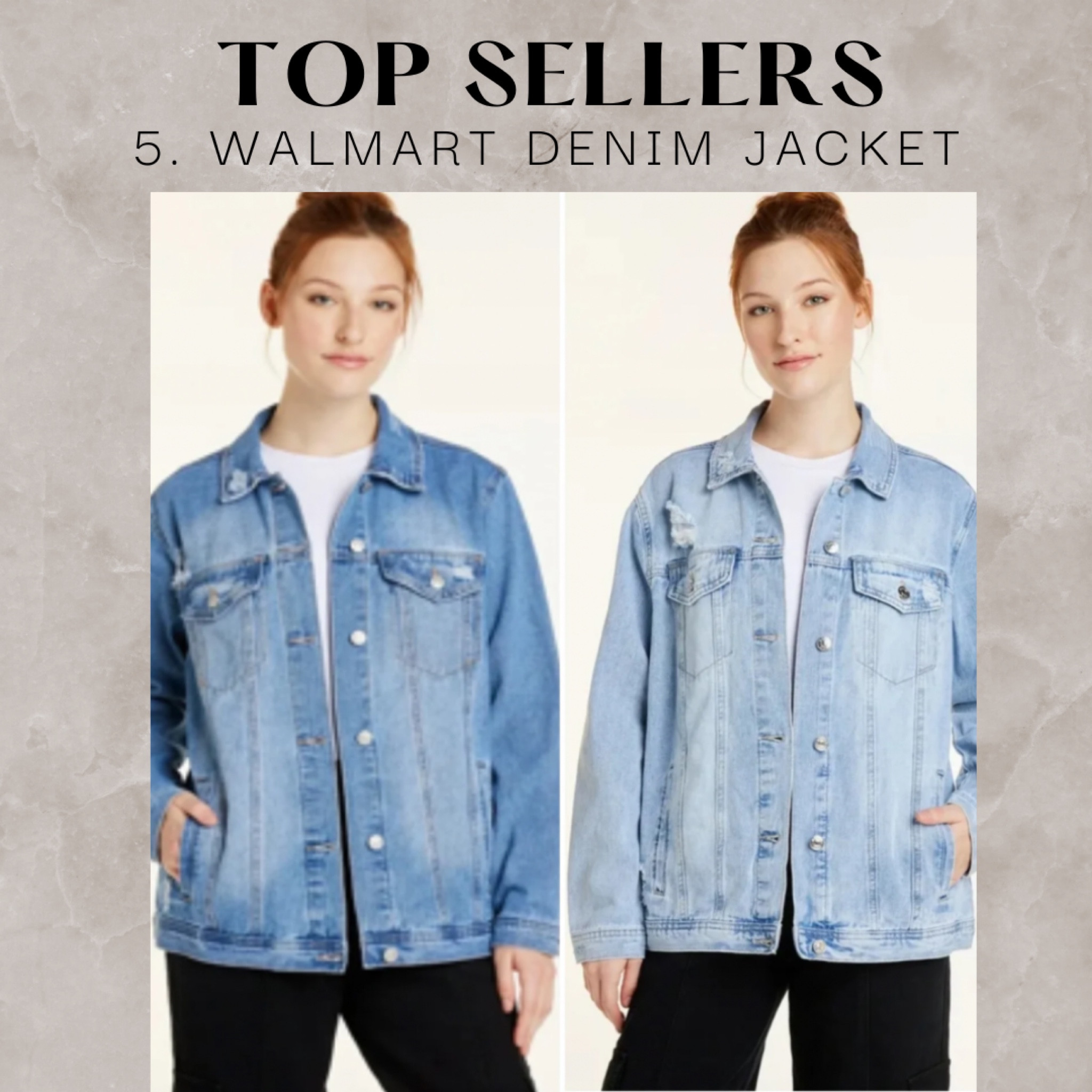 Weekly best sellers! 
Denim jacket Walmart oversized 

#LTKfindsunder50 #LTKstyletip #LTKfindsunder100