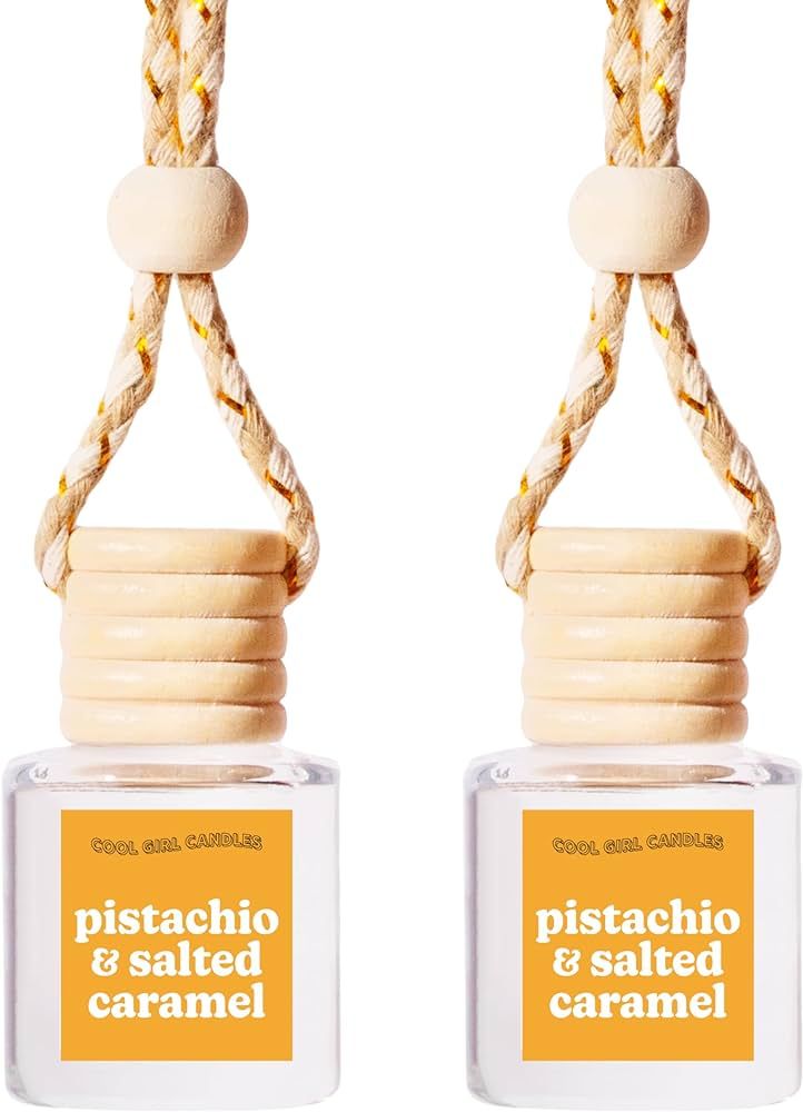 COOLGIRLCANDLES Pistachio Salted Caramel Hanging Car Air Freshener and Essential Oil Diffuser - A... | Amazon (US)