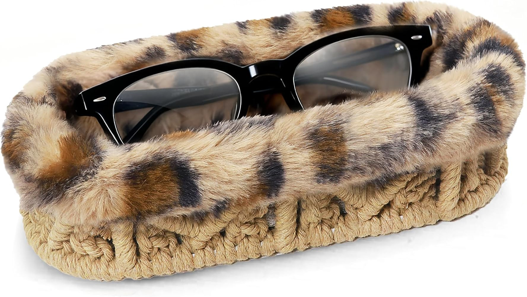 Eyeglass Holder for Nightstand,Anti-scratch Plush Lined Eyeglass Holder Stand Glasses Case for Of... | Amazon (US)