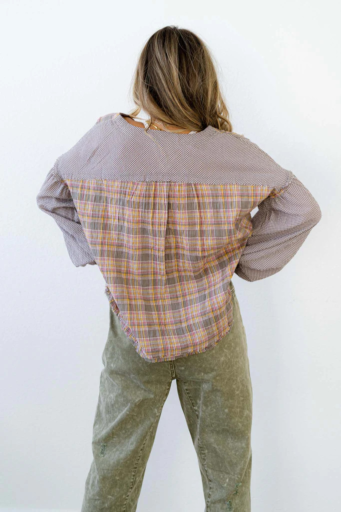 Heartbreaker Plaid Blouse - Olive | Three Bird Nest